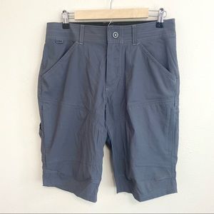 Kuhl Men's Renegade Hiking Outdoor Shorts Grey Blue Pewter Size 31